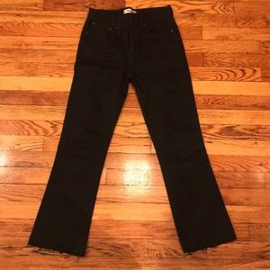 Madewell Black High Rise Cali Demi Boot Jeans